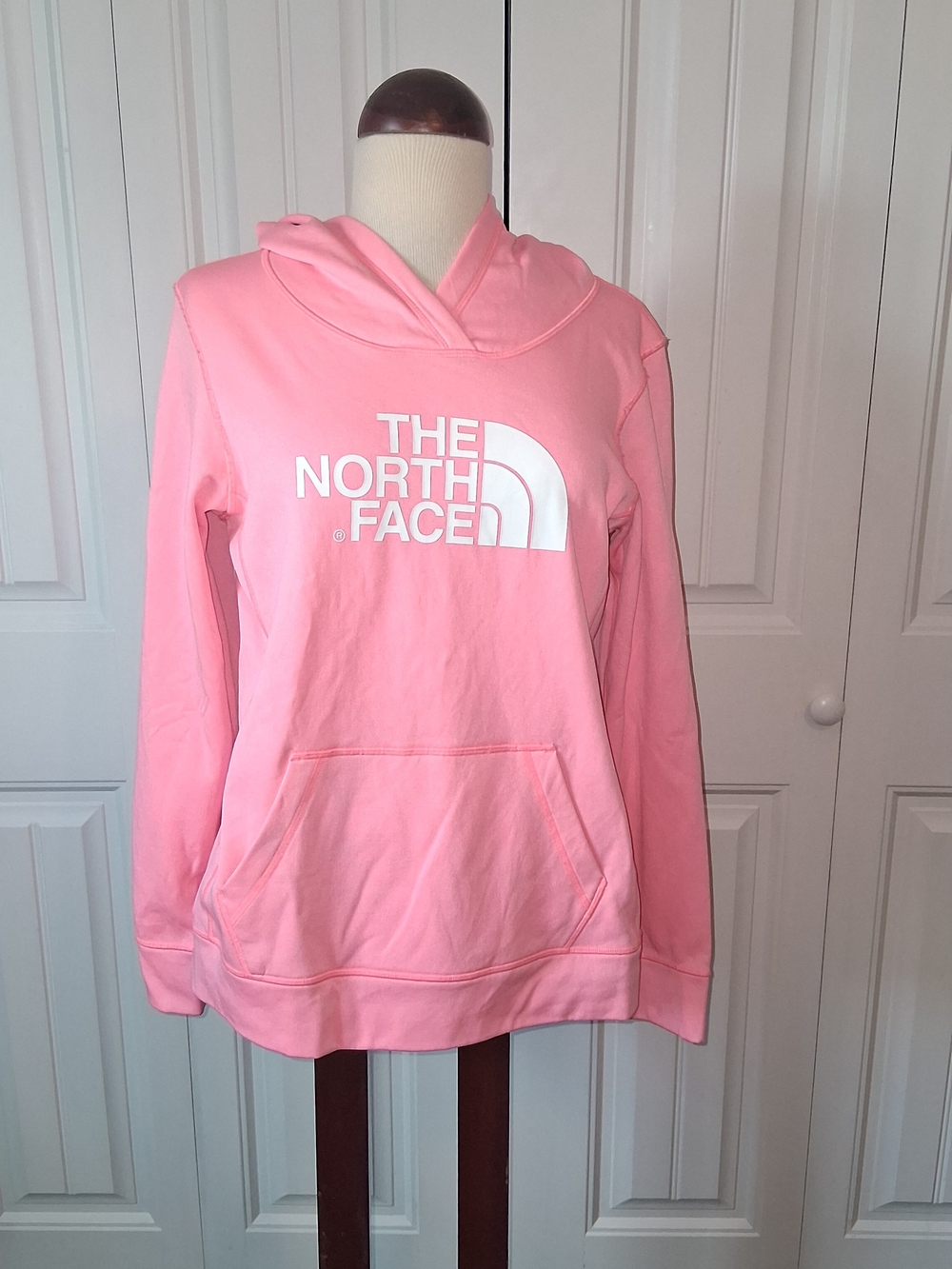 The North Face Women's Pink Logo Hoodie Size Medium